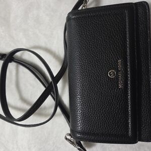 Michael Kors Black Leather Crossbody Bag